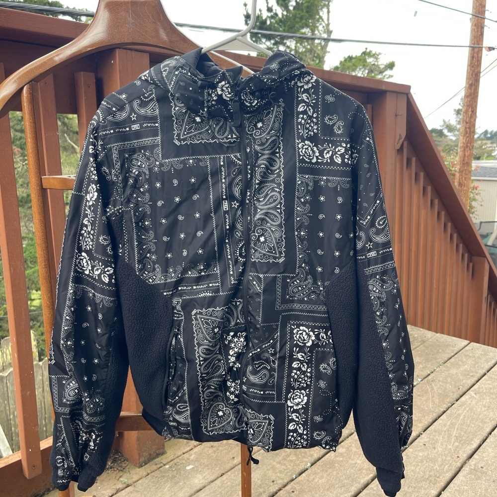 Kith Bandana-Print Black Hooded Jacket